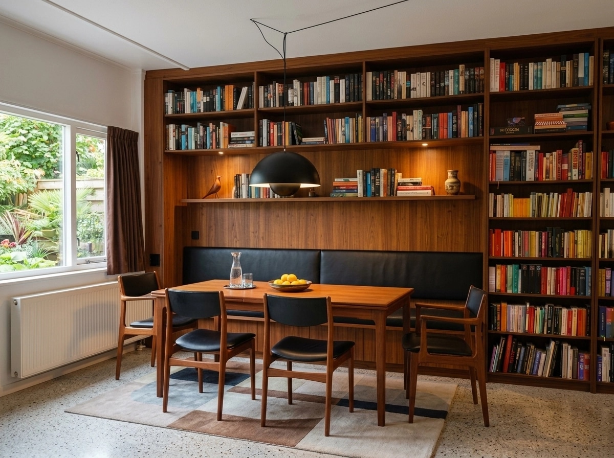 Design d'intérieur en style Mid-Century Modern — dining_room par GenRoom AI