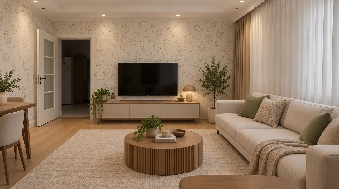 Interior design in Minimalism style — Living Room by GenRoom AI