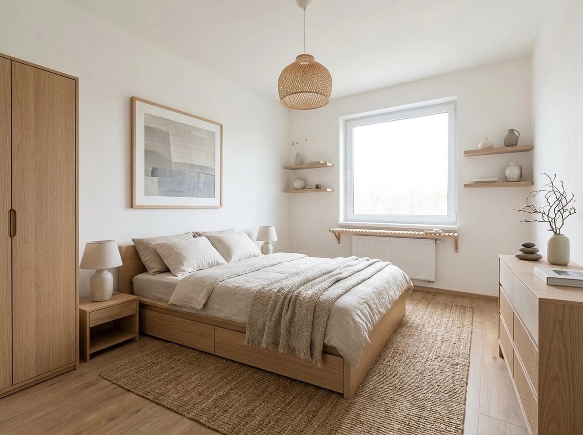 Japandi Chambre design — interior photo by GenRoom AI