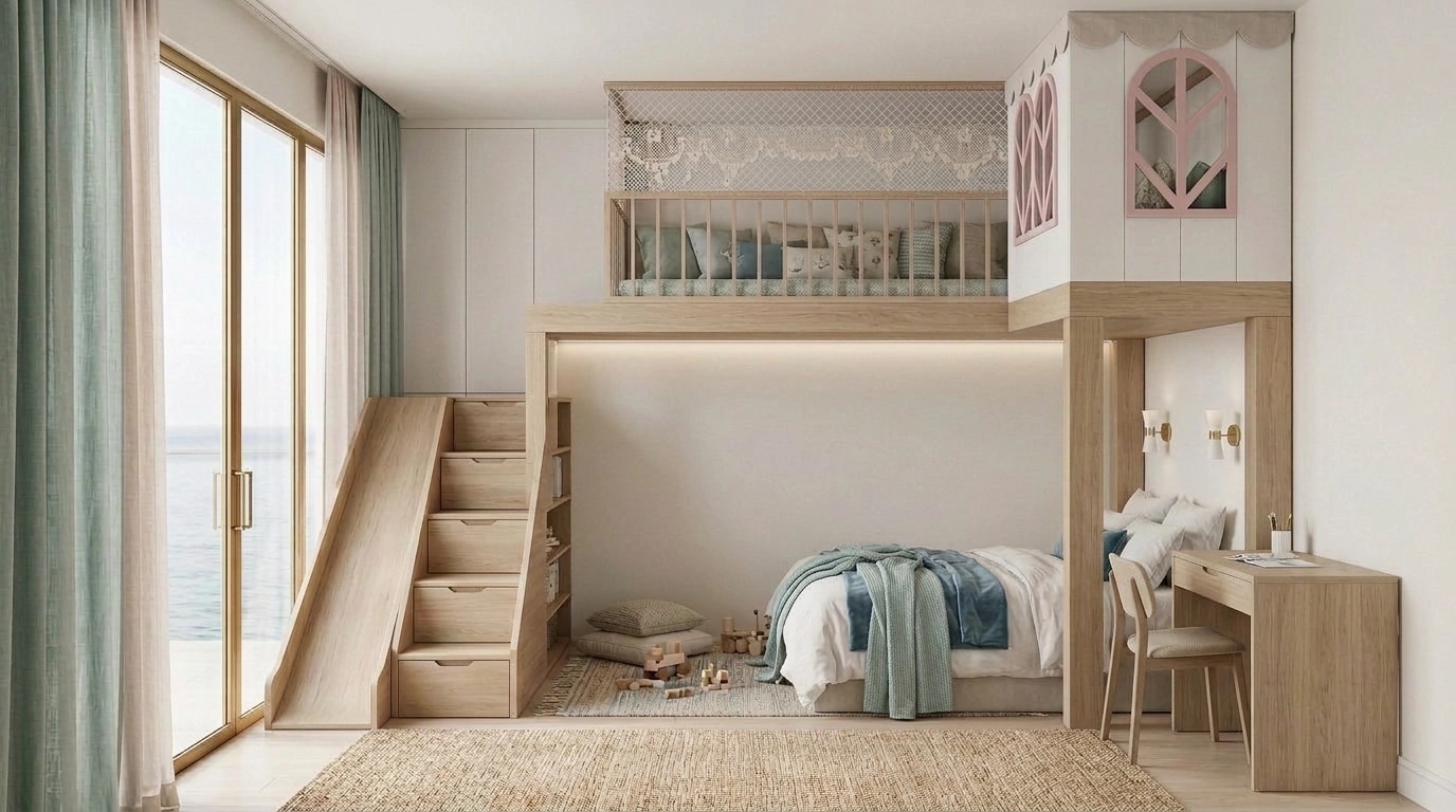 Interior design in Scandinavian style — Bedroom by GenRoom AI
