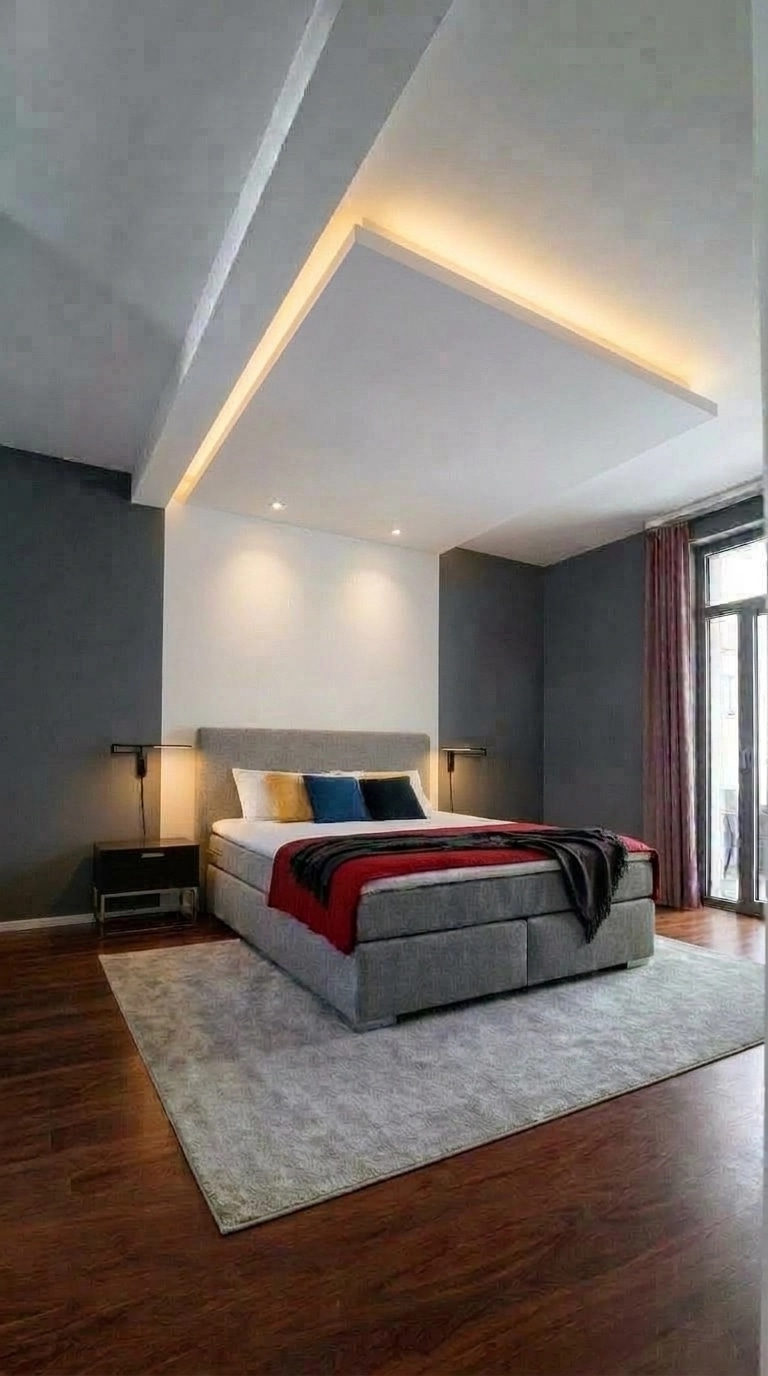 Bedroom interior in Bauhaus style — photo by GenRoom AI