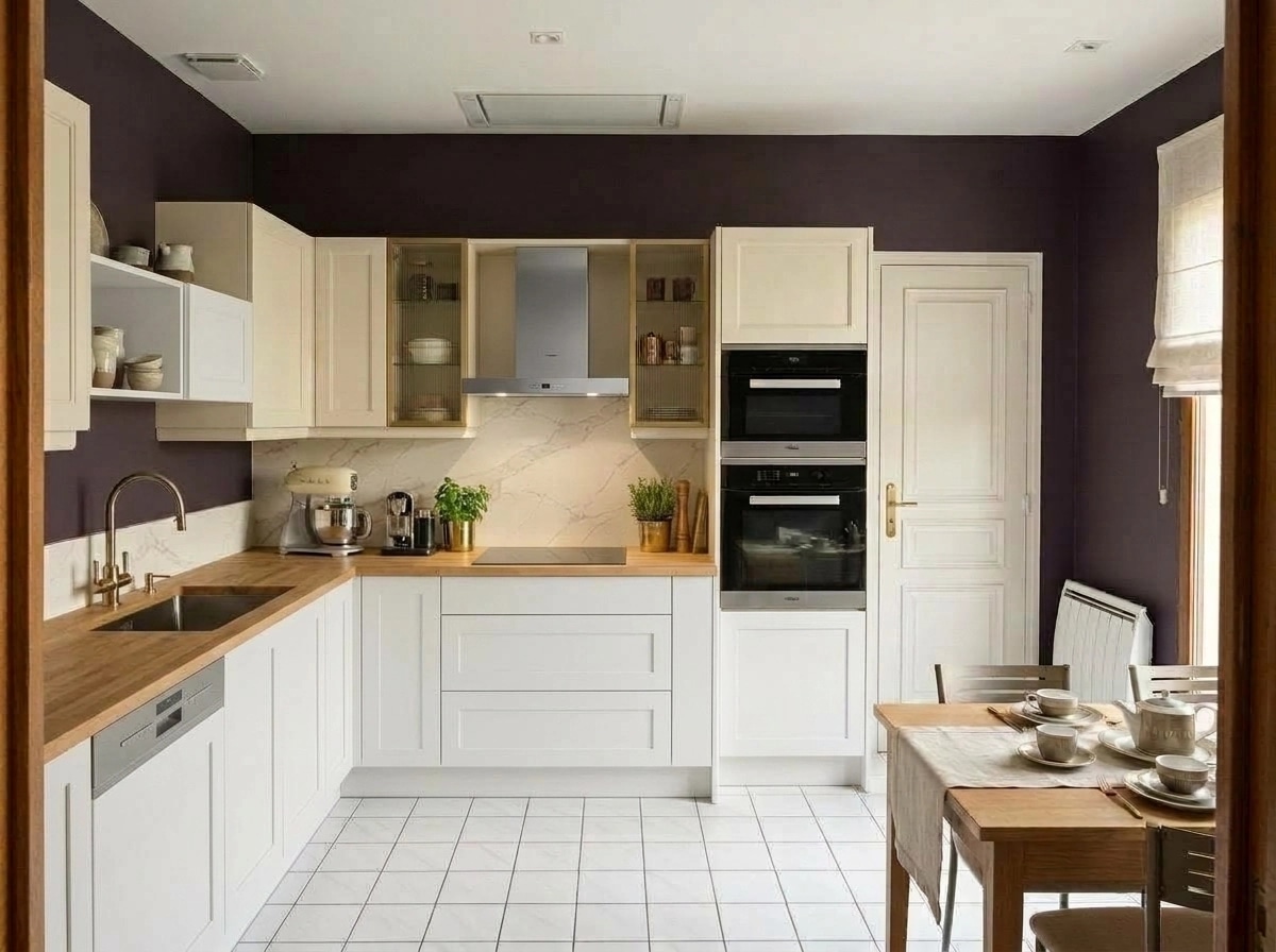 Kitchen interior in Transitional style — photo by GenRoom AI