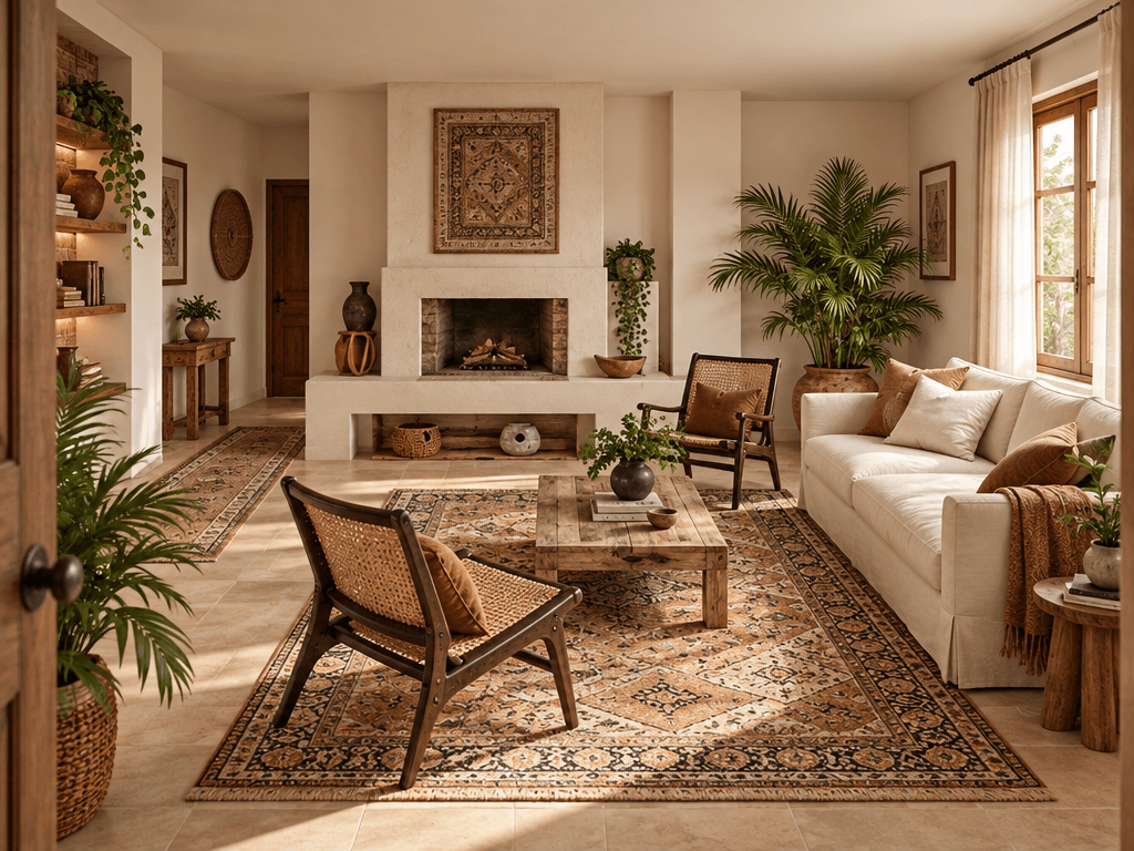 Interior design in Bohemian style — Living Room by GenRoom AI