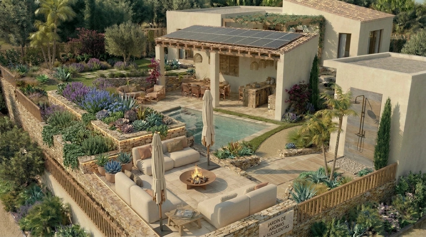 Landscape design in Eco Natural Garden style — Yard by GenRoom AI