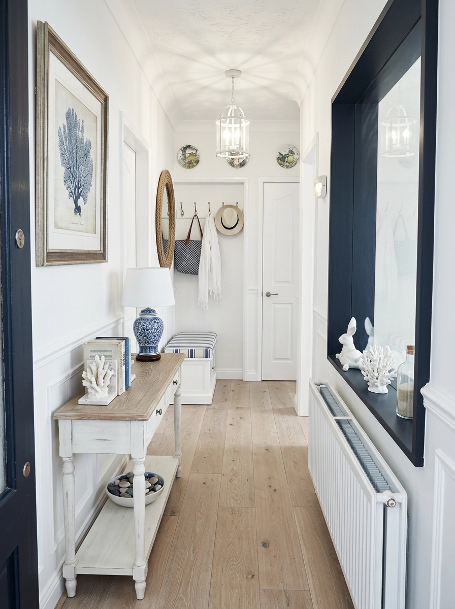 Hallway interior in Coastal / Hamptons style — photo by GenRoom AI