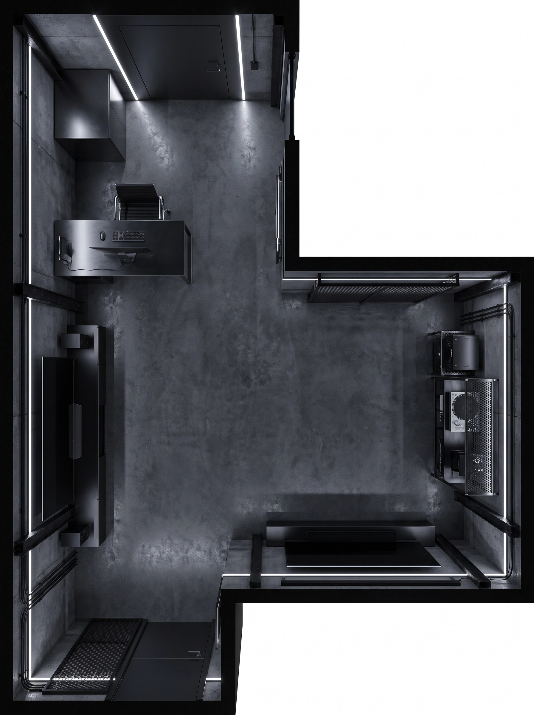 Interior design in Blacktec style — Living Room by GenRoom AI