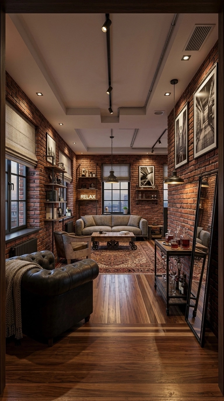Interior design in Loft / Industrial style — Living Room by GenRoom AI