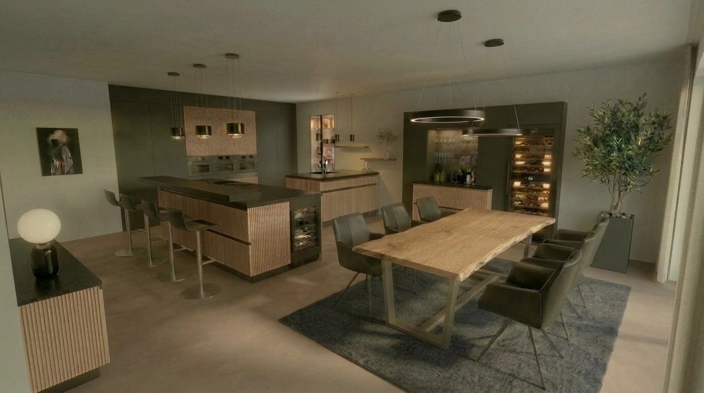Kitchen interior in no_style style — photo by GenRoom AI