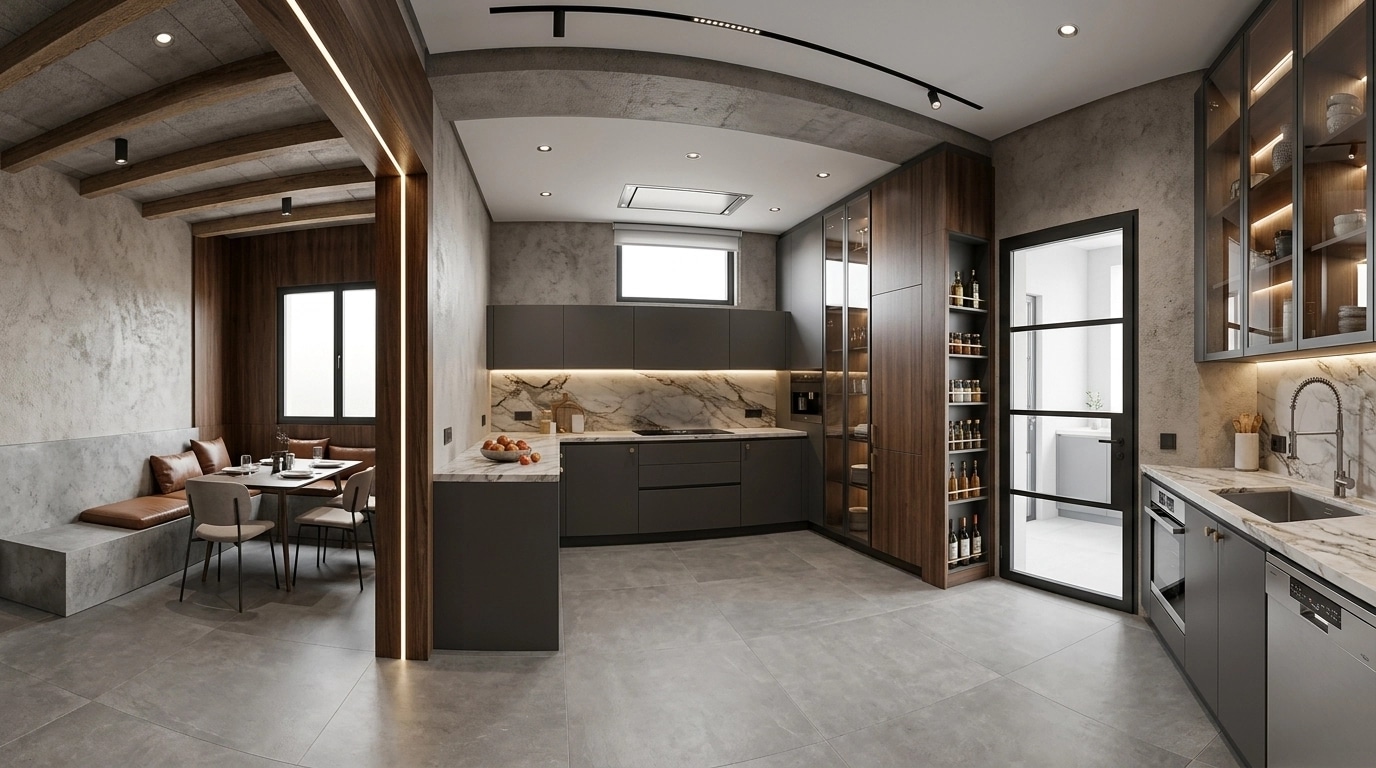 Kitchen interior in Contemporary style — photo by GenRoom AI