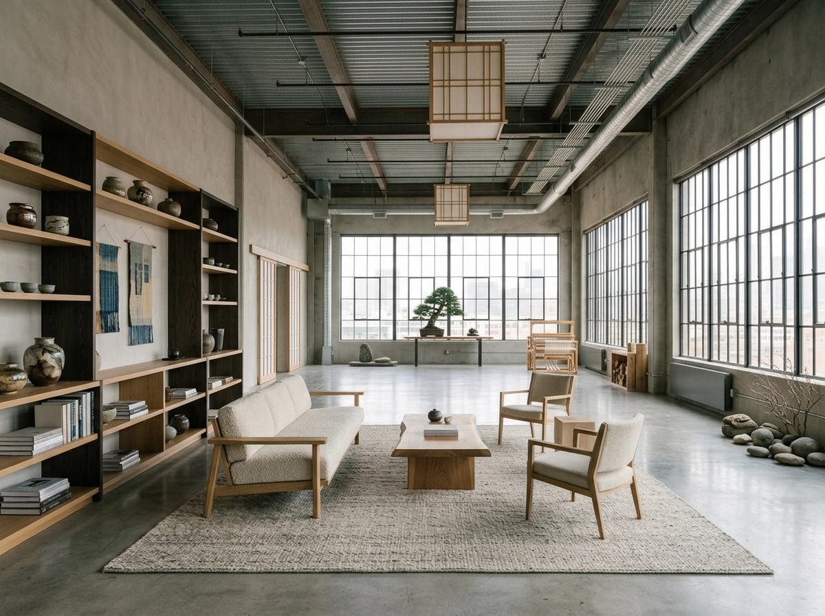 Design de interiores em estilo Japandi — basement por GenRoom AI