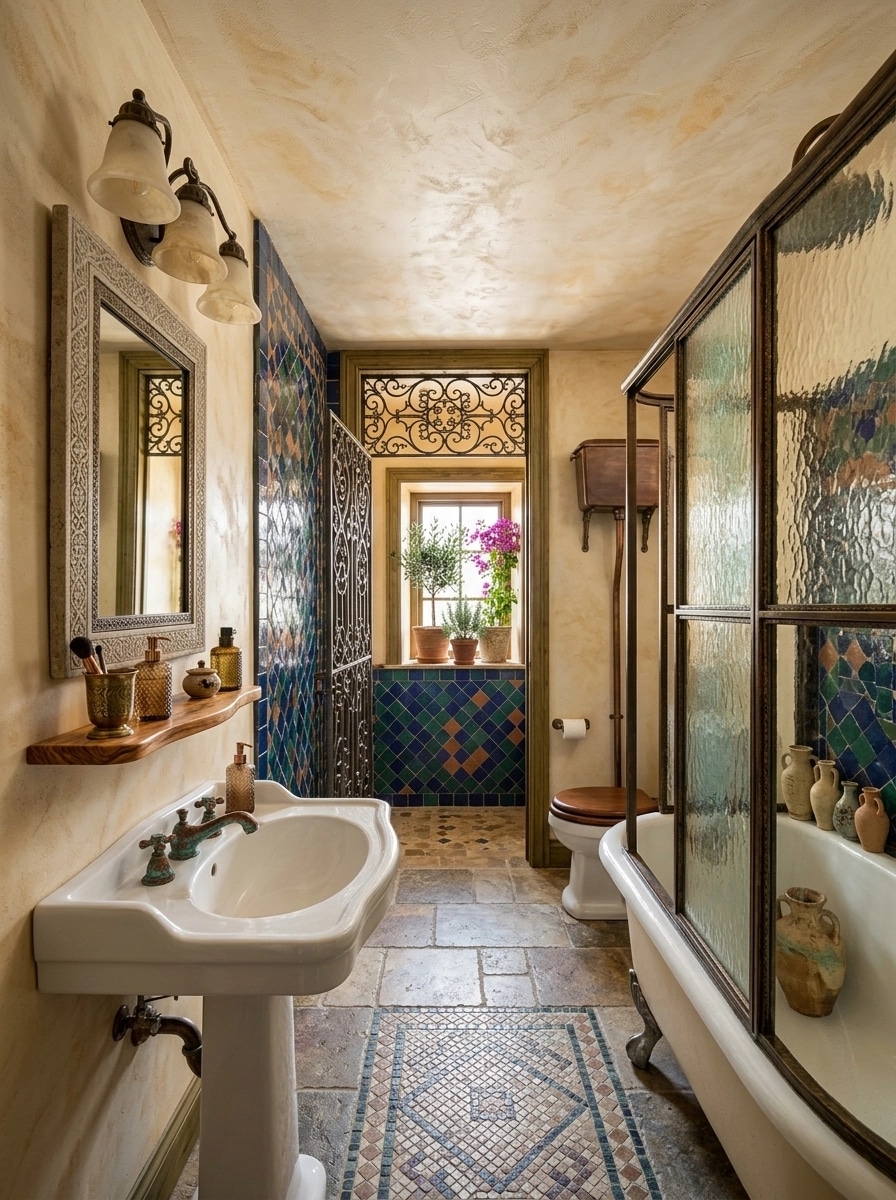 Mediterranean Bathroom design — interior photo by GenRoom AI