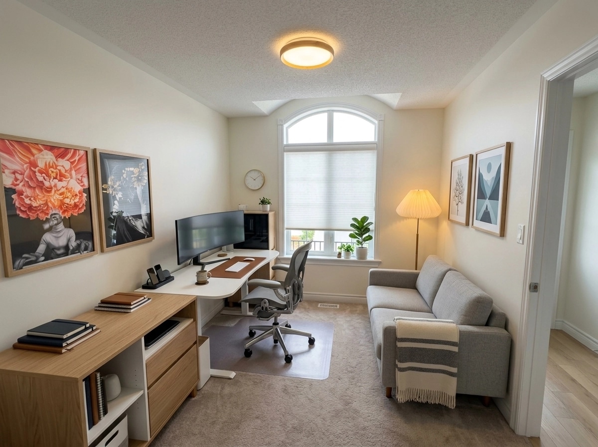 Office interior in Scandinavian style — photo by GenRoom AI
