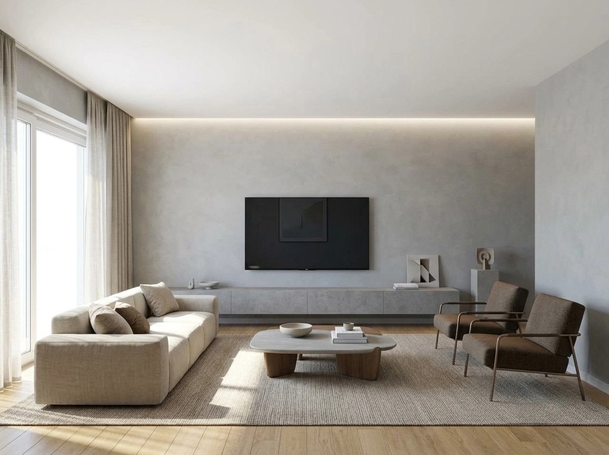 Minimalism Living Room design — interior photo by GenRoom AI