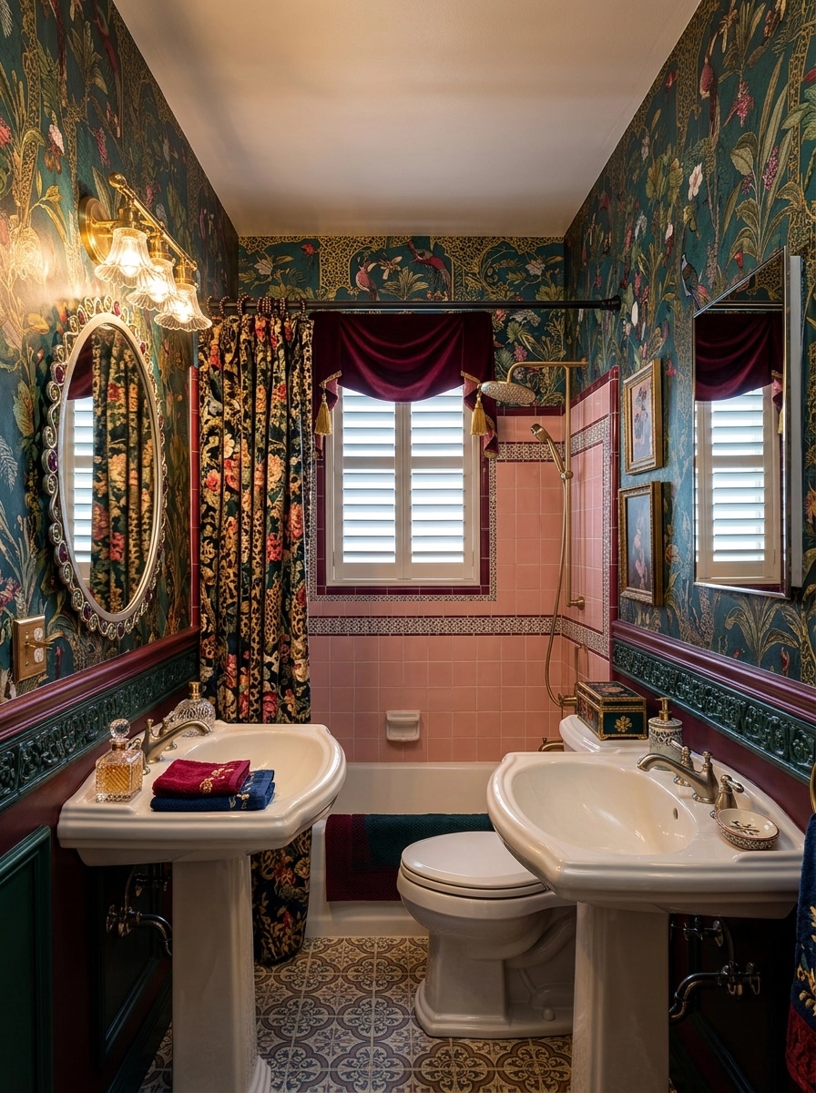 Maximalist Bathroom design — interior photo by GenRoom AI