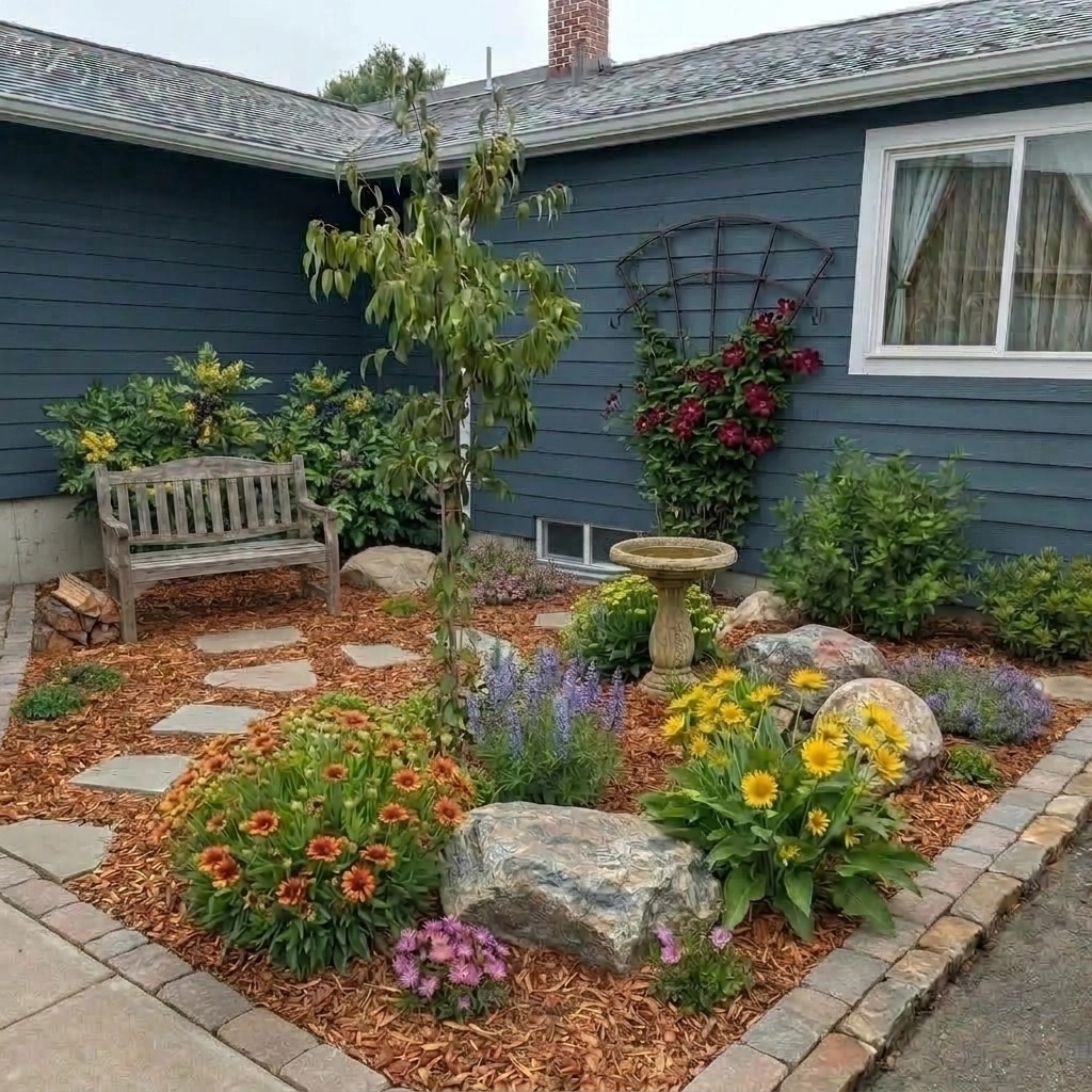 Landscape design in Eco Natural Garden style — Yard by GenRoom AI