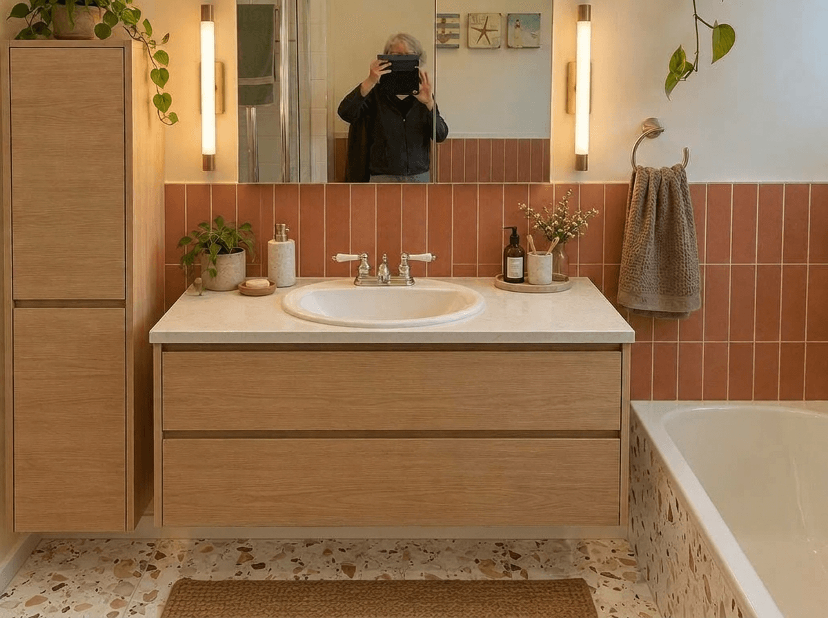 Bathroom interior in no_style style — photo by GenRoom AI