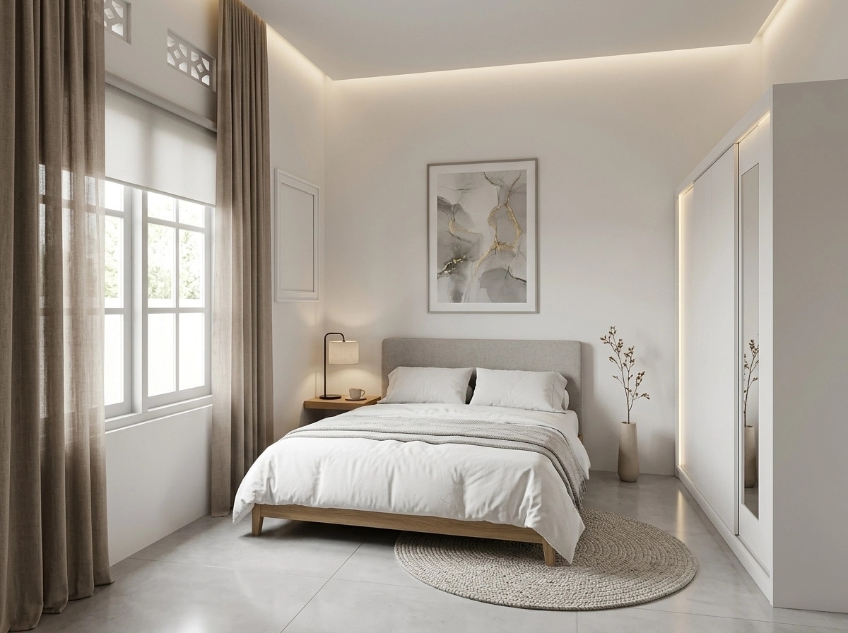 Minimalism Bedroom design — interior photo by GenRoom AI