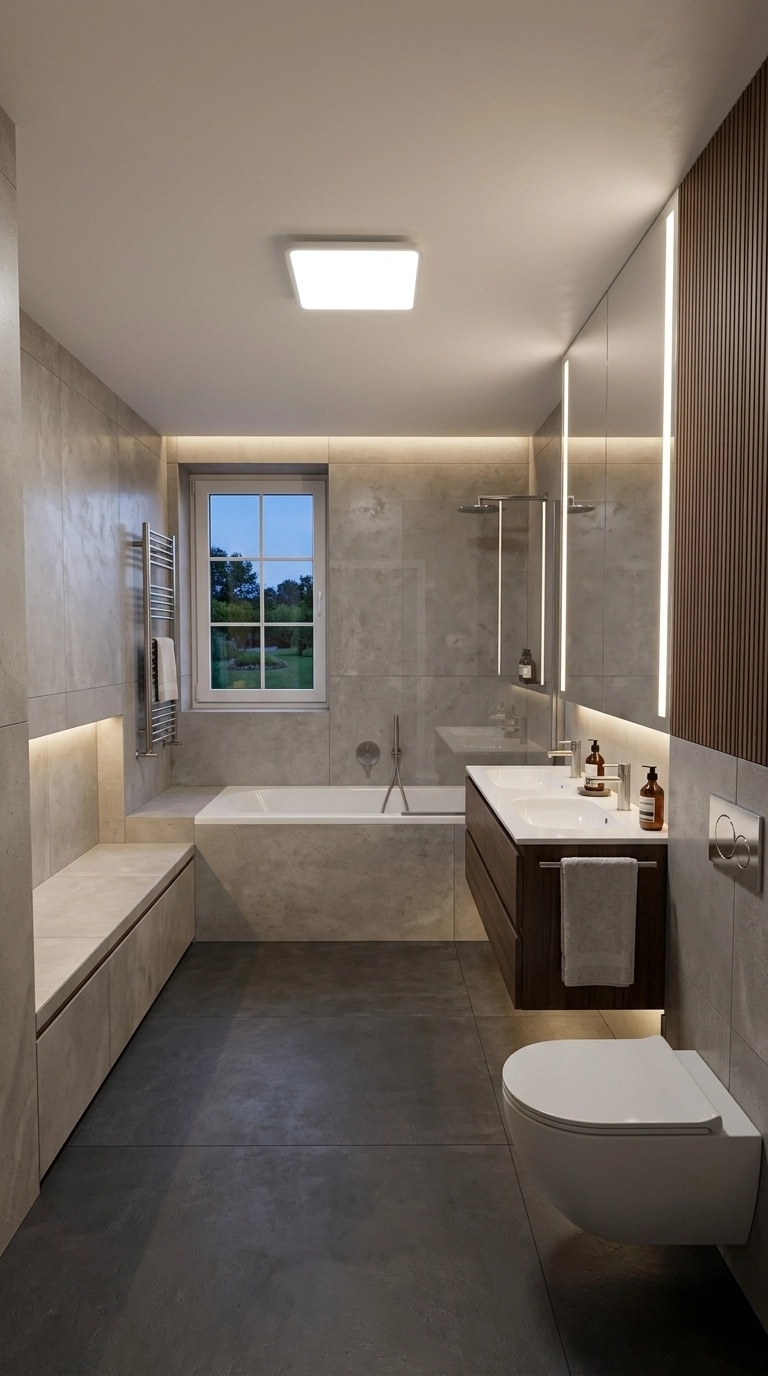 Bathroom interior in Contemporary style — photo by GenRoom AI