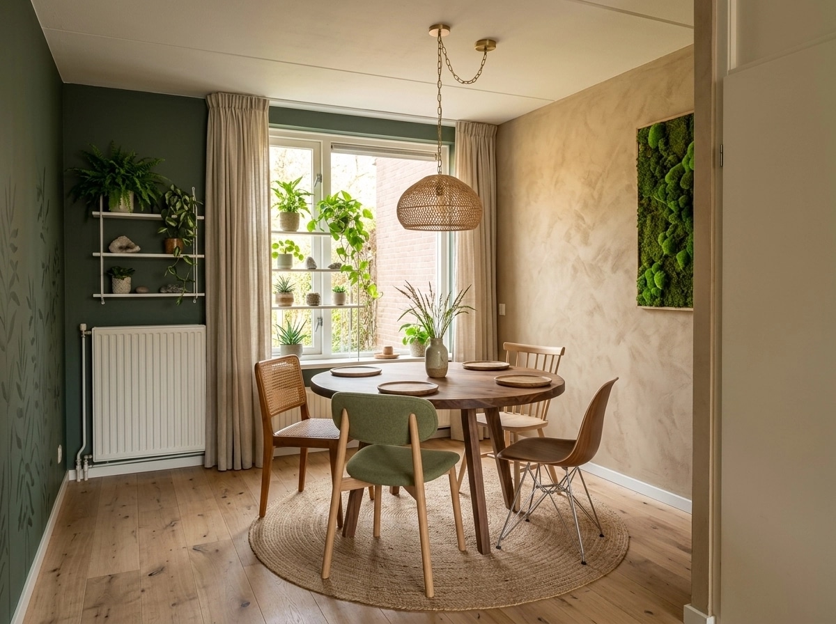 Interior design in Biophilic style — dining_room by GenRoom AI