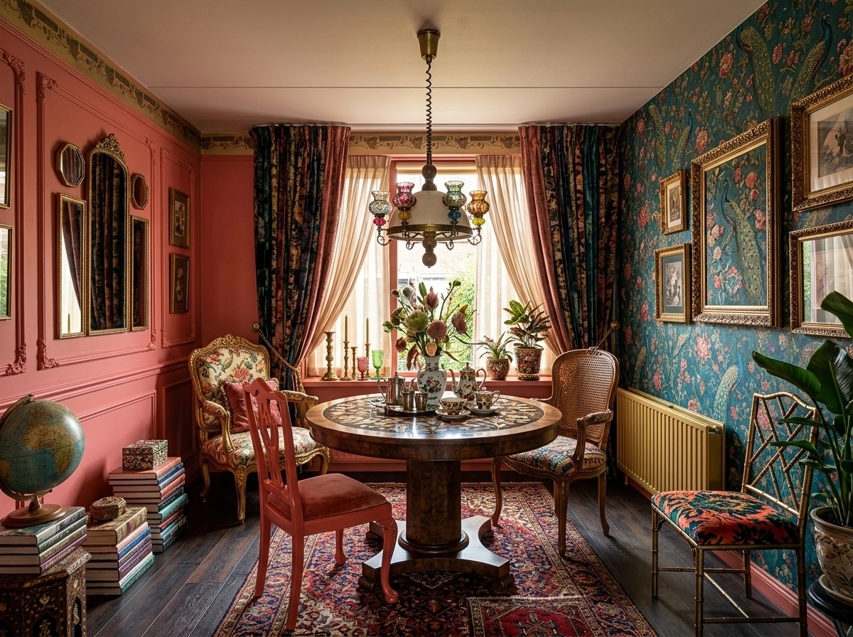 Interior design in Maximalist style — dining_room by GenRoom AI