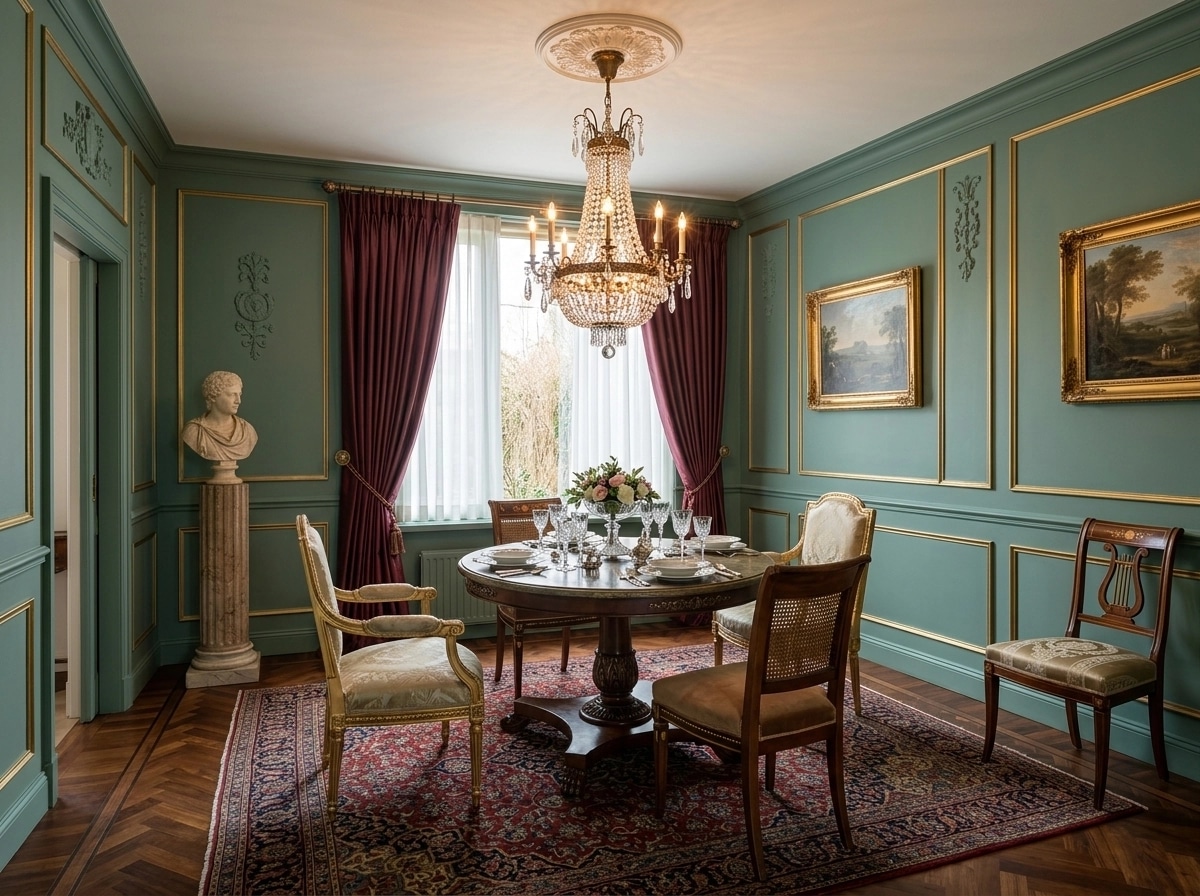 Interior design in Neoclassic style — dining_room by GenRoom AI