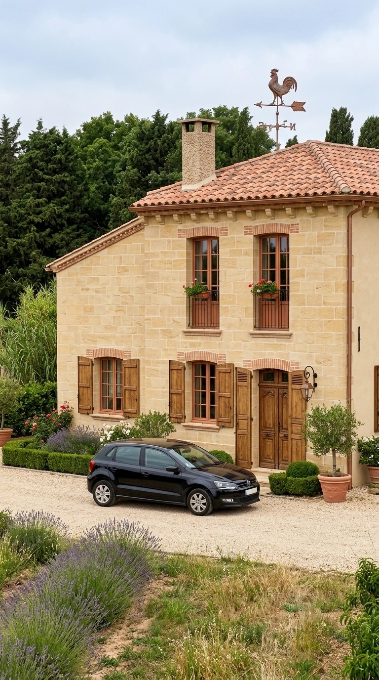 French Provincial Facade Facade design — facade photo by GenRoom AI
