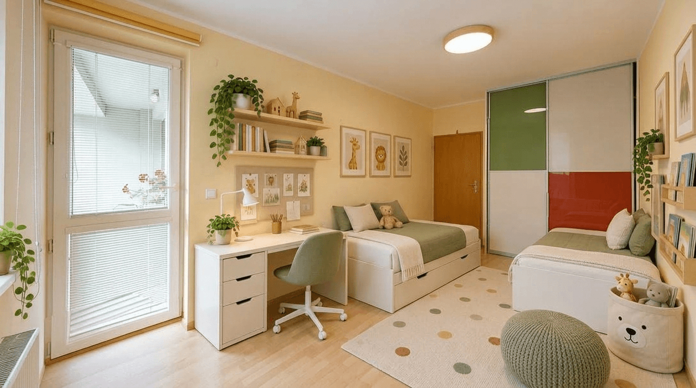 Minimalism Kids Room design — interior photo by GenRoom AI