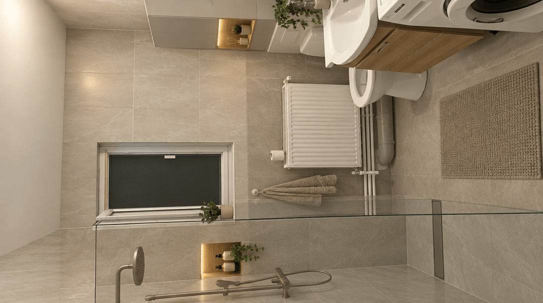 Minimalism Bathroom design — interior photo by GenRoom AI