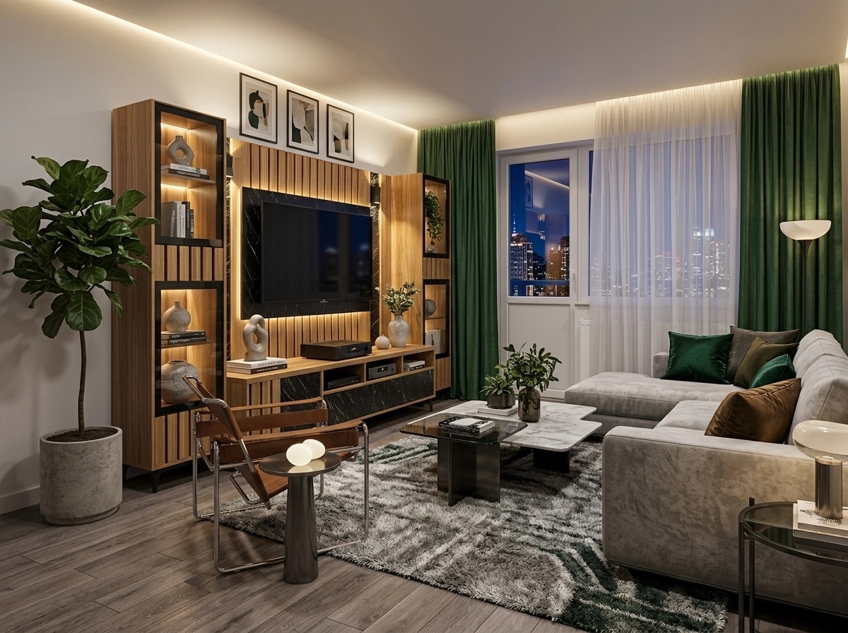 Interior design in Contemporary style — Living Room by GenRoom AI