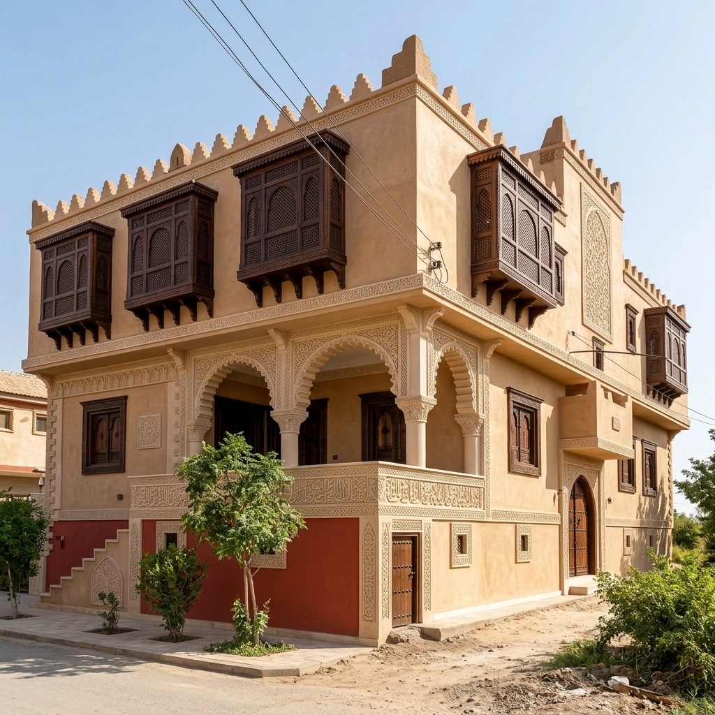 Arabian Facade Facade design — facade photo by GenRoom AI