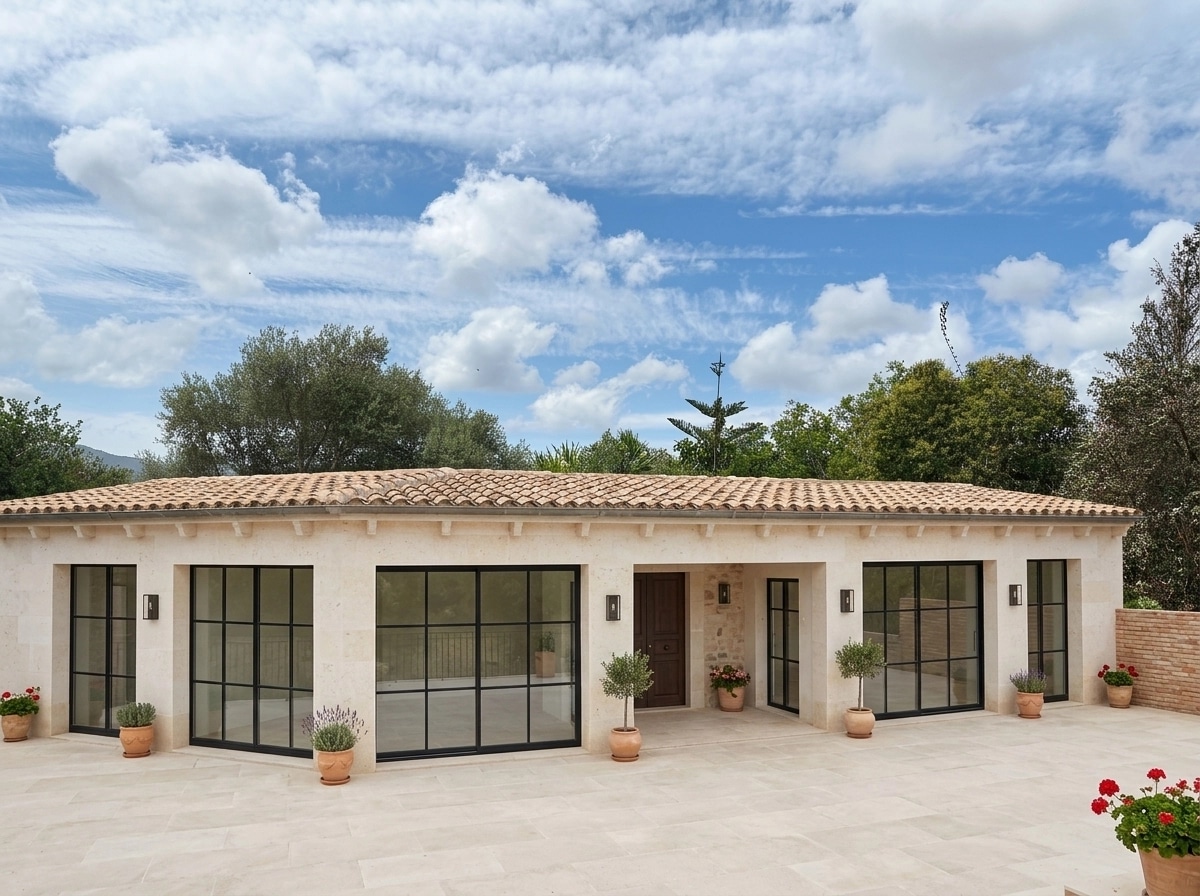 Facade design in Mediterranean Facade style — photo by GenRoom AI
