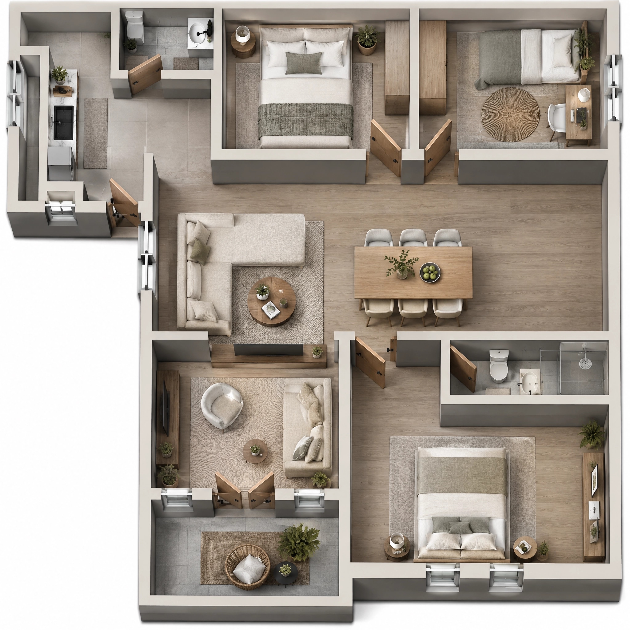 Interior design in Minimalism style — Living Room by GenRoom AI