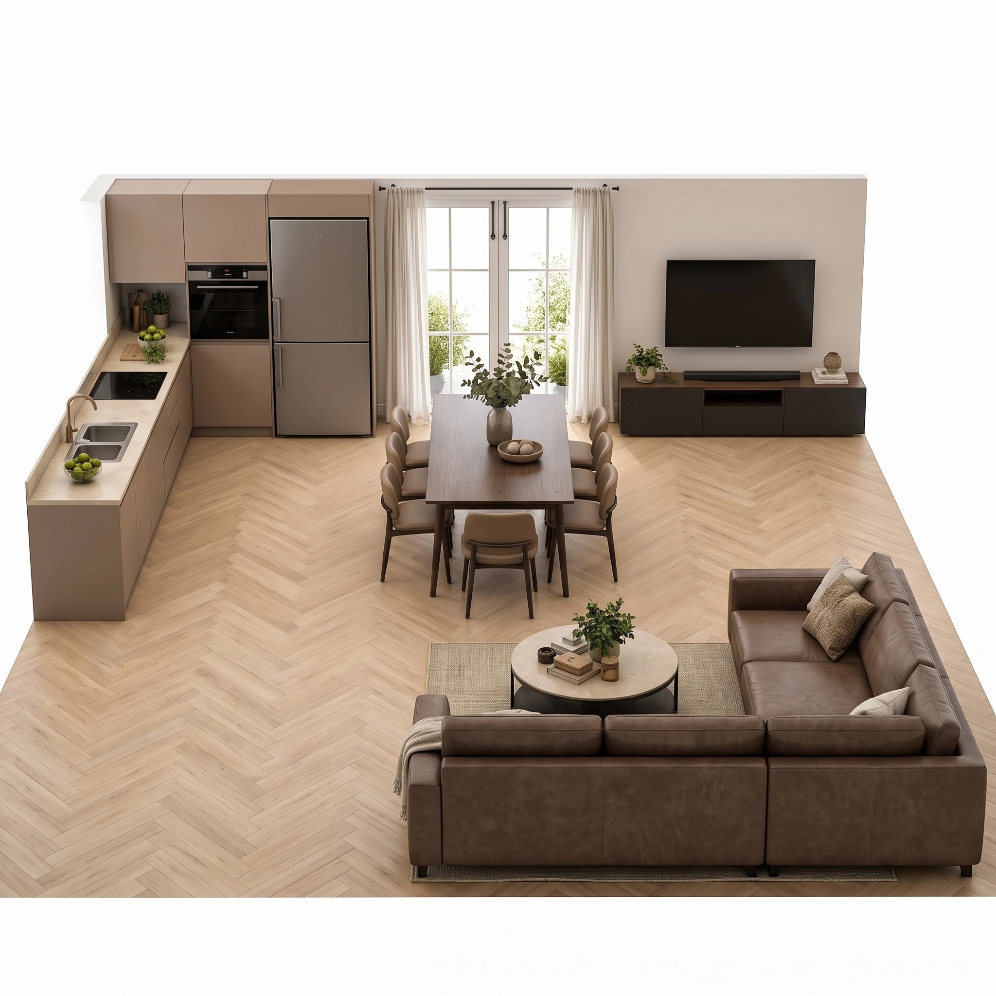 Interior design in Contemporary style — Living Room by GenRoom AI