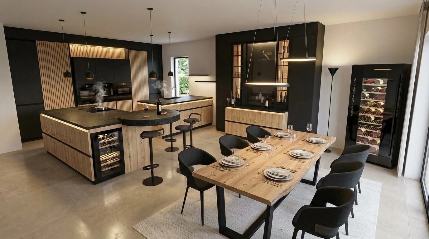 Kitchen interior in no_style style — photo by GenRoom AI