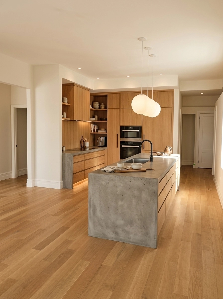 Kitchen interior in Scandinavian style — photo by GenRoom AI