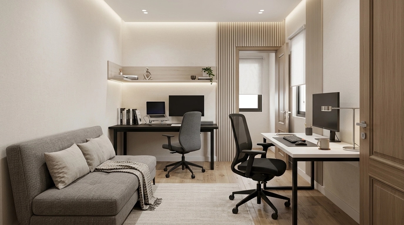 Interior design in Minimalism style — home_office by GenRoom AI
