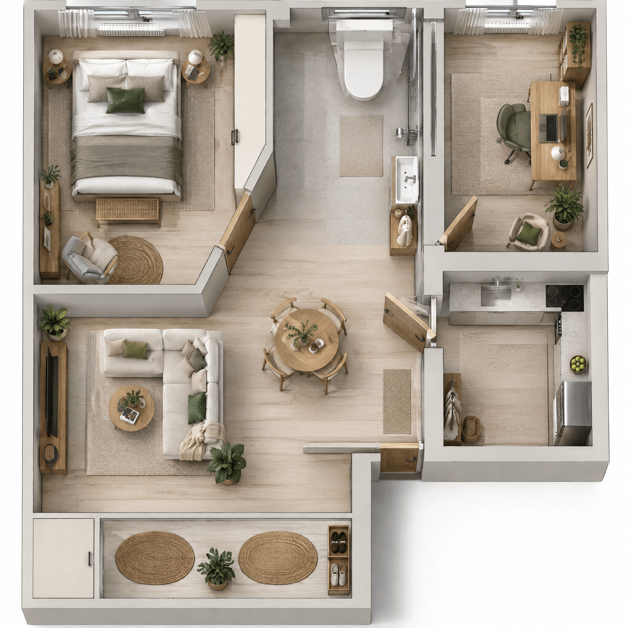 Design d'intérieur en style Scandinavian — Salon par GenRoom AI