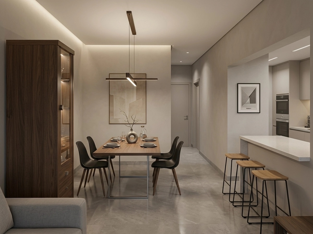Interior design in Minimalism style — dining_room by GenRoom AI