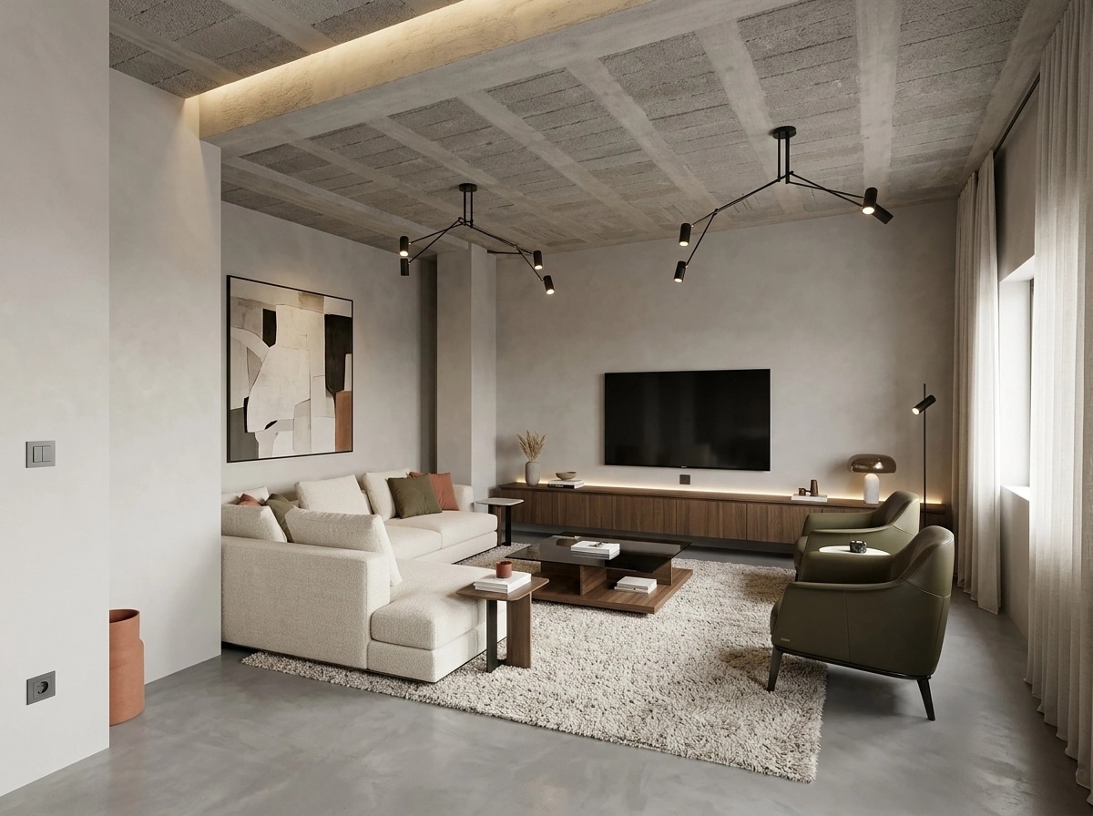Interior design in Contemporary style — Living Room by GenRoom AI