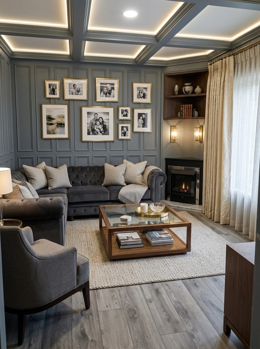 Transitional Living Room design — interior photo by GenRoom AI