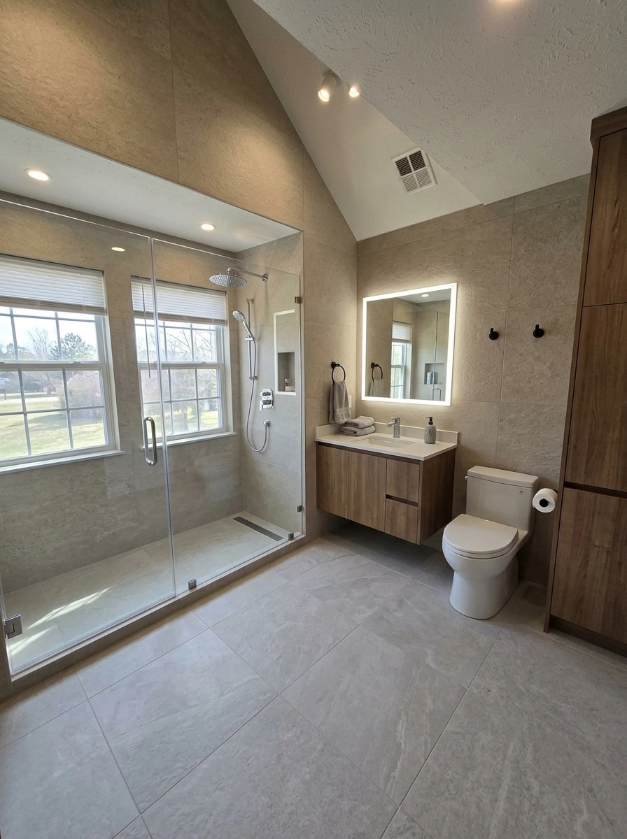 Interior design in Contemporary style — Bathroom by GenRoom AI