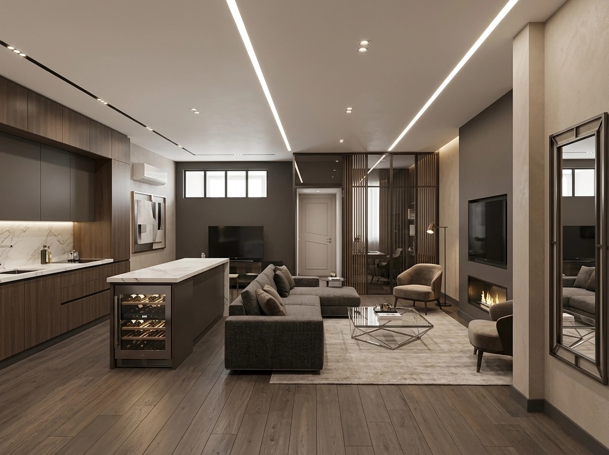 Interior design in Contemporary style — Living Room by GenRoom AI