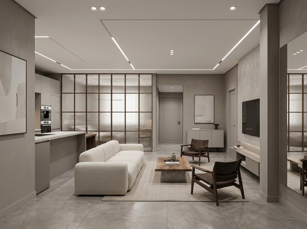 Minimalism Living Room design — interior photo by GenRoom AI