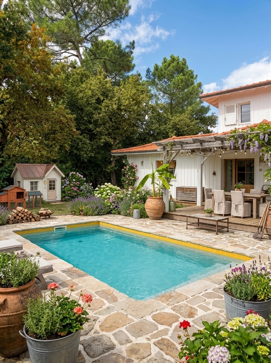 Country Rustic Garden Yard design — yard photo by GenRoom AI