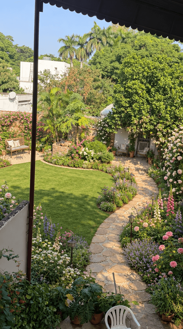 Landscape design in English Cottage Garden style — Yard by GenRoom AI