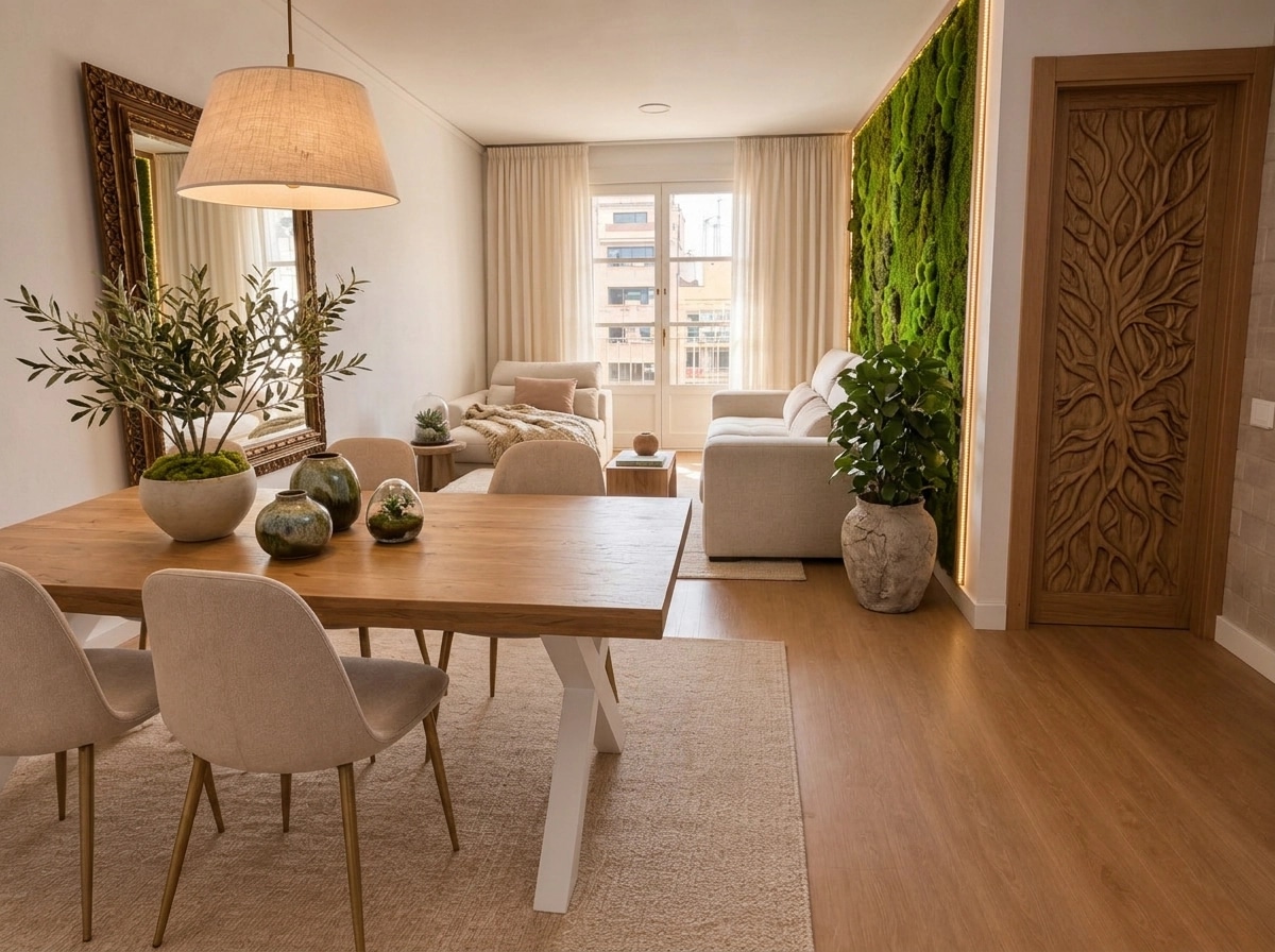 Interior design in Biophilic style — Living Room by GenRoom AI