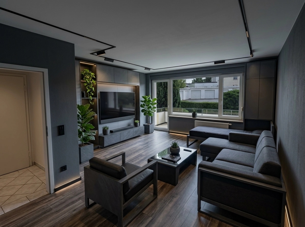 Interior design in Blacktec style — Living Room by GenRoom AI