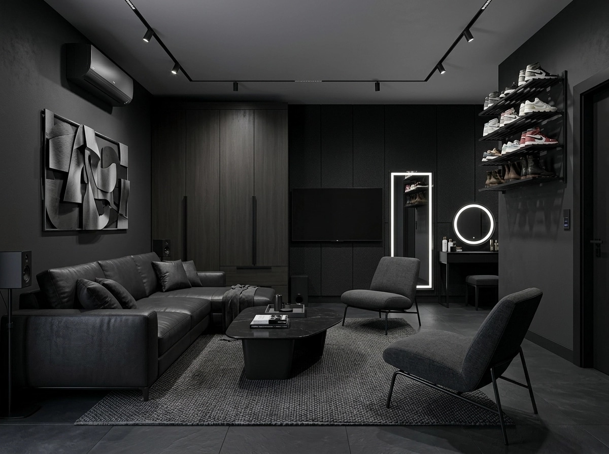 Interior design in Blacktec style — Living Room by GenRoom AI