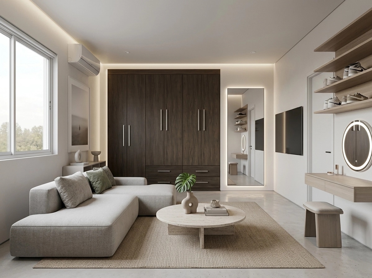 Minimalism Living Room design — interior photo by GenRoom AI