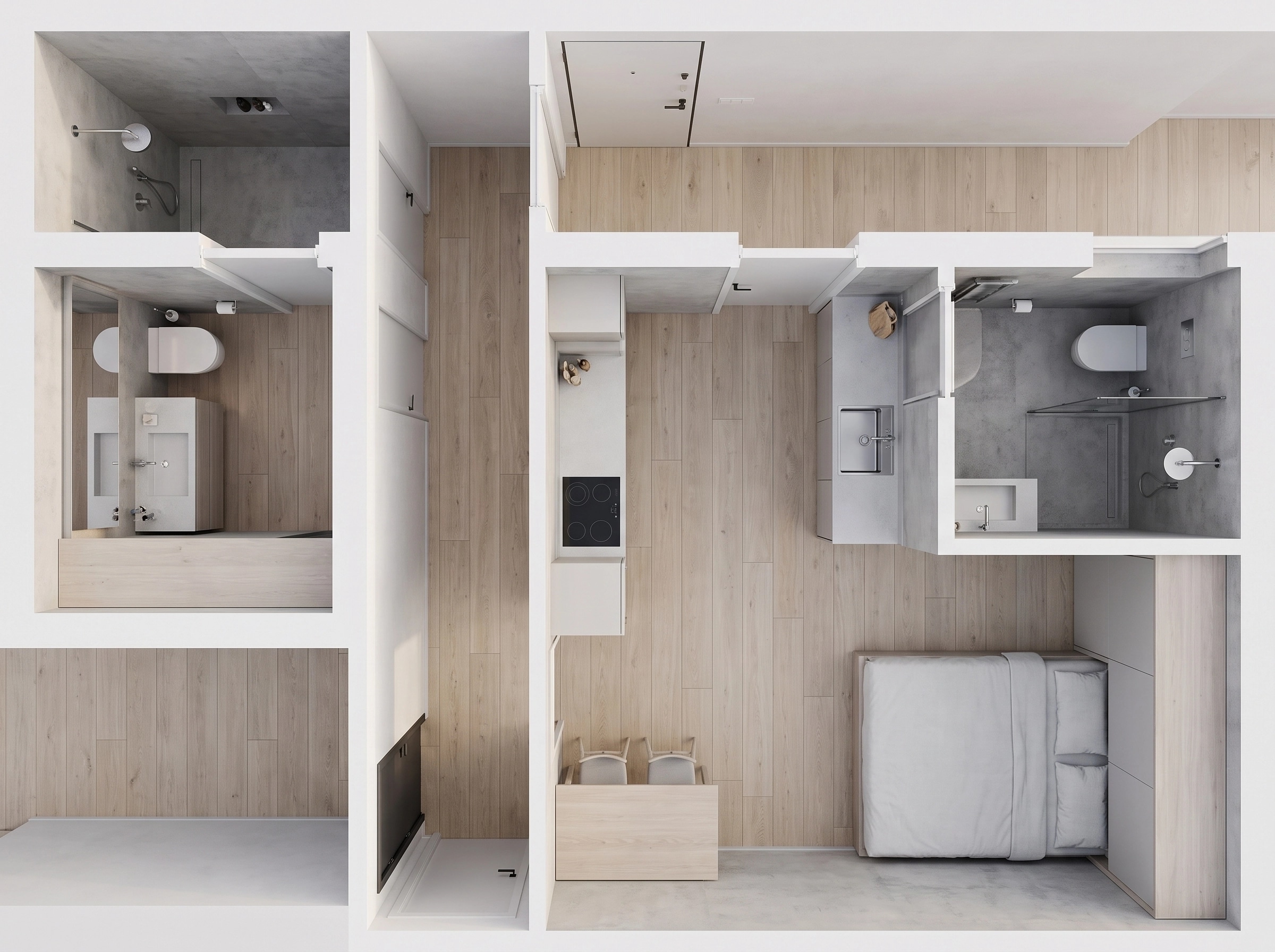 Interior design in Minimalism style — Living Room by GenRoom AI